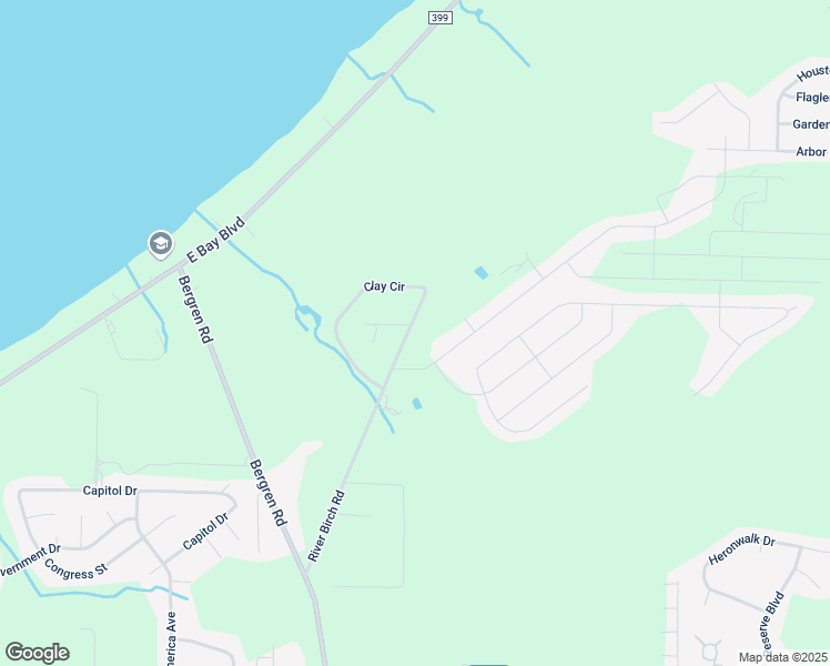 map of restaurants, bars, coffee shops, grocery stores, and more near 6081 Clay Circle in Gulf Breeze