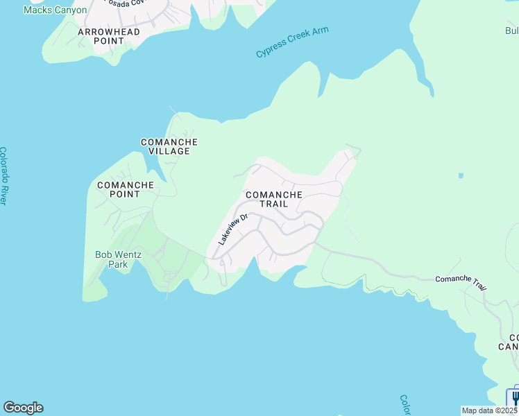 map of restaurants, bars, coffee shops, grocery stores, and more near 13911 Skyline Drive in Austin