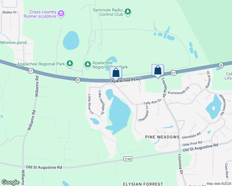 map of restaurants, bars, coffee shops, grocery stores, and more near 7764 Tally Ann Drive in Tallahassee