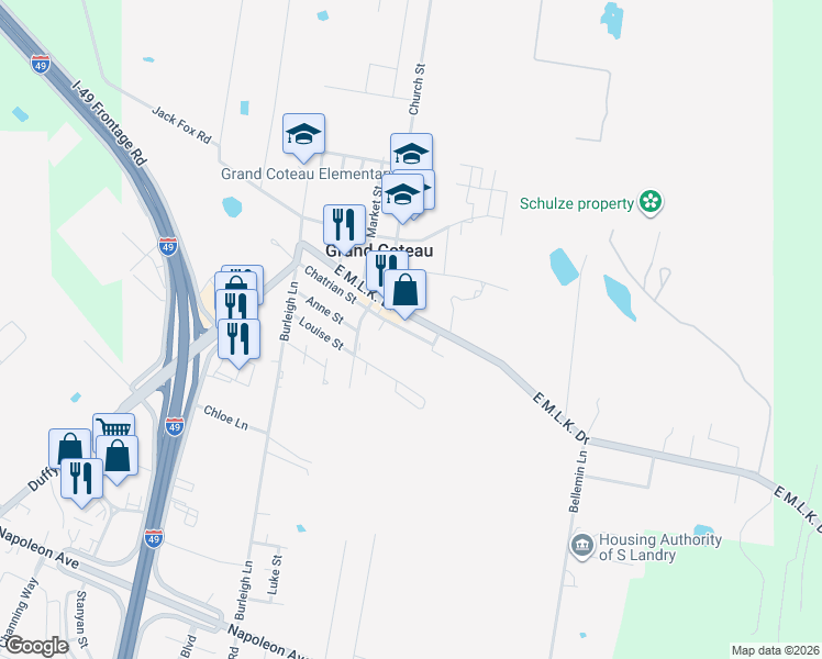 map of restaurants, bars, coffee shops, grocery stores, and more near 287 Chatrian Street in Sunset