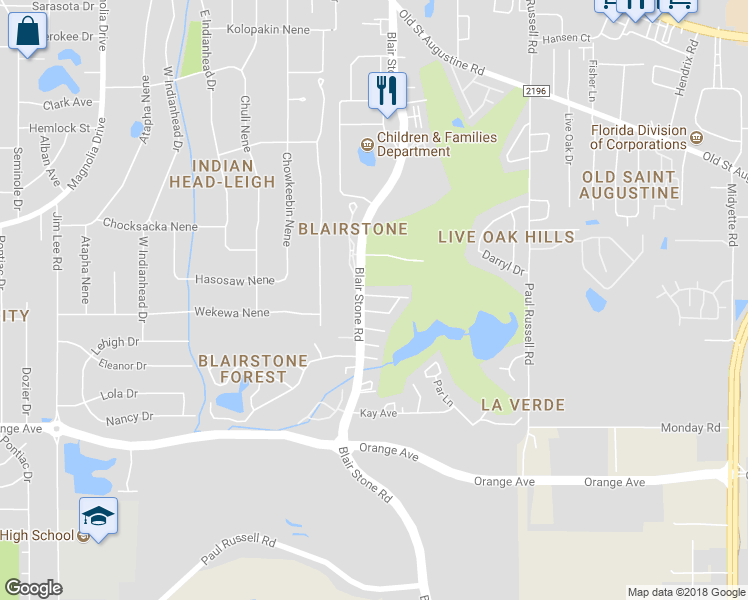 map of restaurants, bars, coffee shops, grocery stores, and more near 1415 Willow Bend Way in Tallahassee