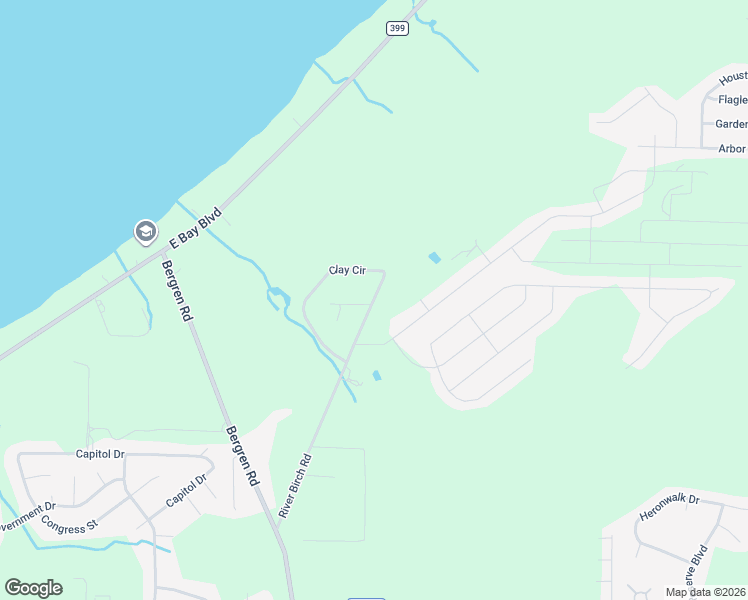 map of restaurants, bars, coffee shops, grocery stores, and more near 6064 Clay Circle in Gulf Breeze