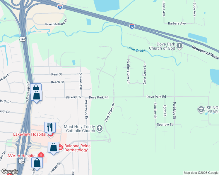 map of restaurants, bars, coffee shops, grocery stores, and more near 101 Brookstone Drive in Covington