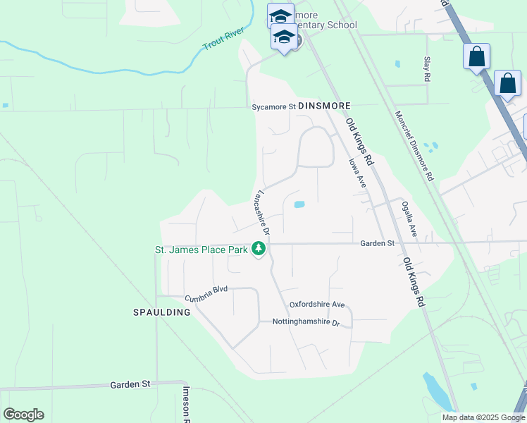 map of restaurants, bars, coffee shops, grocery stores, and more near 9977 Lancashire Drive in Jacksonville