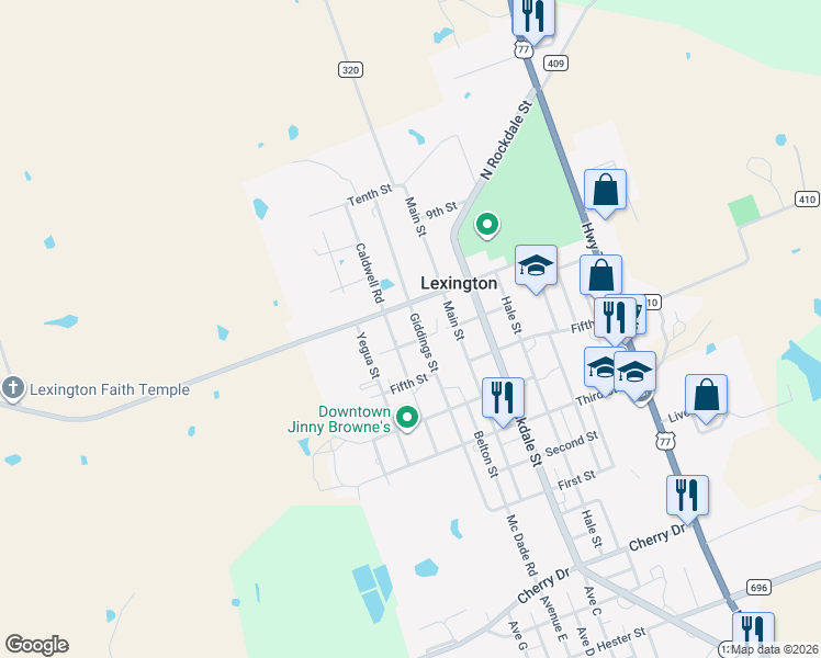 map of restaurants, bars, coffee shops, grocery stores, and more near 902 Caldwell Street in Lexington