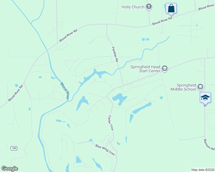 map of restaurants, bars, coffee shops, grocery stores, and more near 24071 Snowy Egret Cove in Springfield