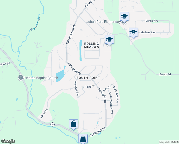 map of restaurants, bars, coffee shops, grocery stores, and more near 23691 Springhill Drive in Denham Springs
