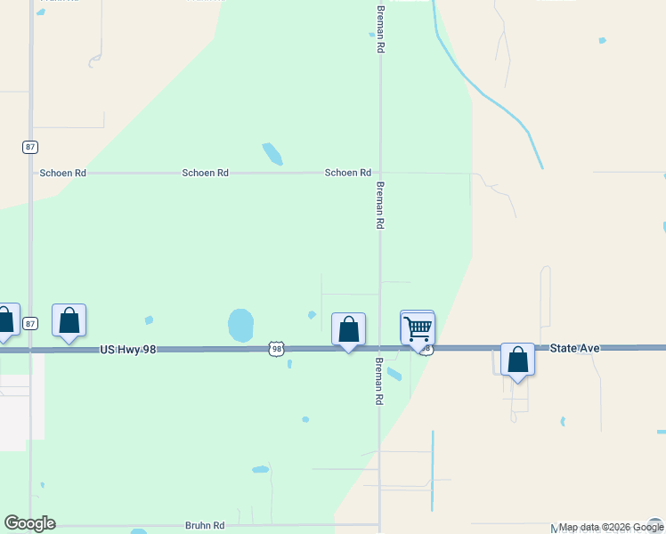 map of restaurants, bars, coffee shops, grocery stores, and more near in Elberta