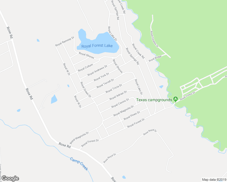 map of restaurants, bars, coffee shops, grocery stores, and more near 10676 Royal Tricia Drive in Conroe