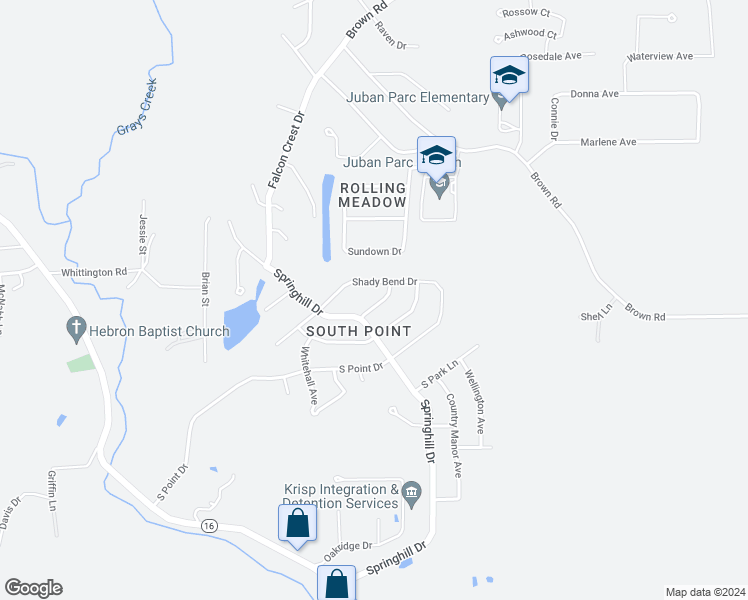 map of restaurants, bars, coffee shops, grocery stores, and more near 23879 Waterford Court in Denham Springs