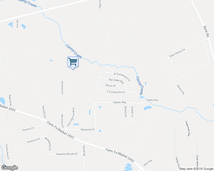 map of restaurants, bars, coffee shops, grocery stores, and more near 9012 Pecos Place in Willis