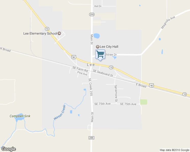 map of restaurants, bars, coffee shops, grocery stores, and more near 7236 Southeast Farm Road in Lee