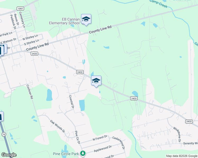 map of restaurants, bars, coffee shops, grocery stores, and more near 13210 Farm-To-Market 2432 in Willis