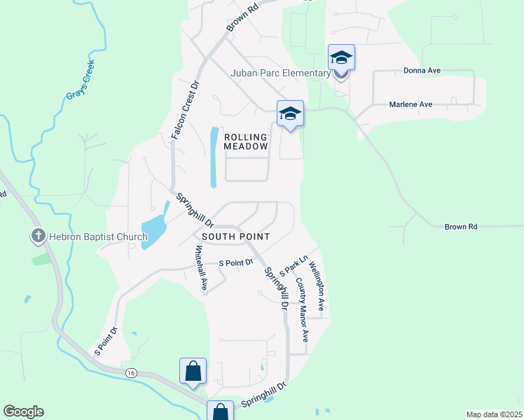 map of restaurants, bars, coffee shops, grocery stores, and more near 23904 Waterford Court in Denham Springs
