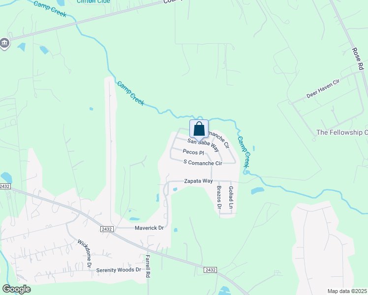 map of restaurants, bars, coffee shops, grocery stores, and more near 9017 Pecos Place in Willis