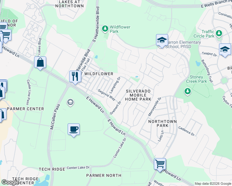 map of restaurants, bars, coffee shops, grocery stores, and more near 13808 Randalstone Drive in Pflugerville