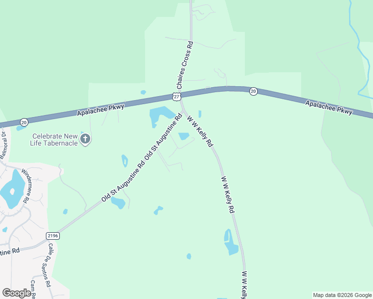 map of restaurants, bars, coffee shops, grocery stores, and more near 9517 Huckabee Road in Tallahassee