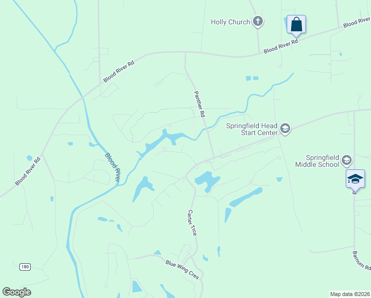 map of restaurants, bars, coffee shops, grocery stores, and more near 30617 Heron View in Springfield