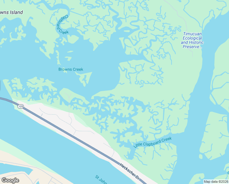 map of restaurants, bars, coffee shops, grocery stores, and more near 6650 Island Drive in Jacksonville