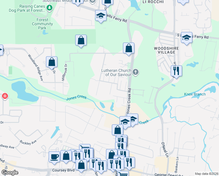map of restaurants, bars, coffee shops, grocery stores, and more near 3740 Soledad Avenue in Baton Rouge