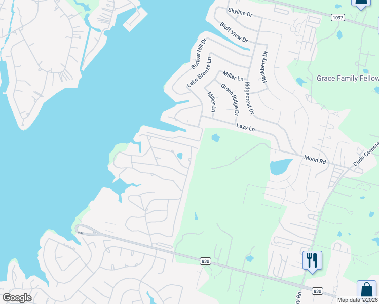 map of restaurants, bars, coffee shops, grocery stores, and more near 12133 North Ridgeway in Willis