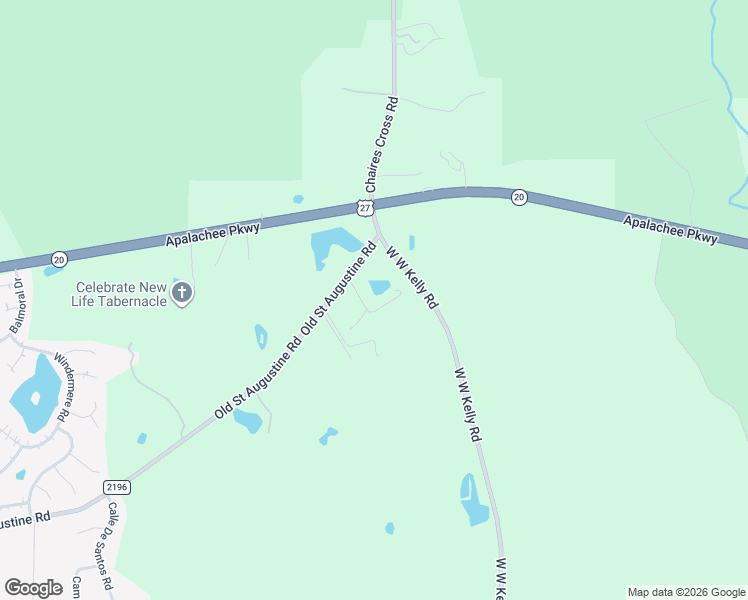 map of restaurants, bars, coffee shops, grocery stores, and more near 9517 Huckabee Road in Tallahassee
