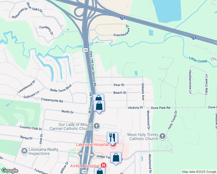 map of restaurants, bars, coffee shops, grocery stores, and more near 137 Beech Street in Covington