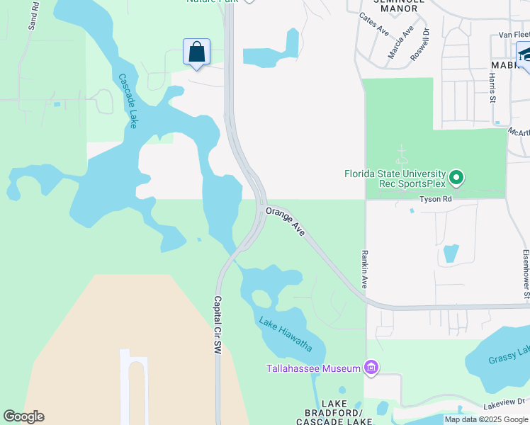 map of restaurants, bars, coffee shops, grocery stores, and more near in Tallahassee