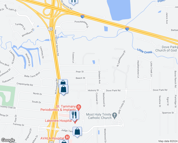 map of restaurants, bars, coffee shops, grocery stores, and more near 213 Beech Street in Covington