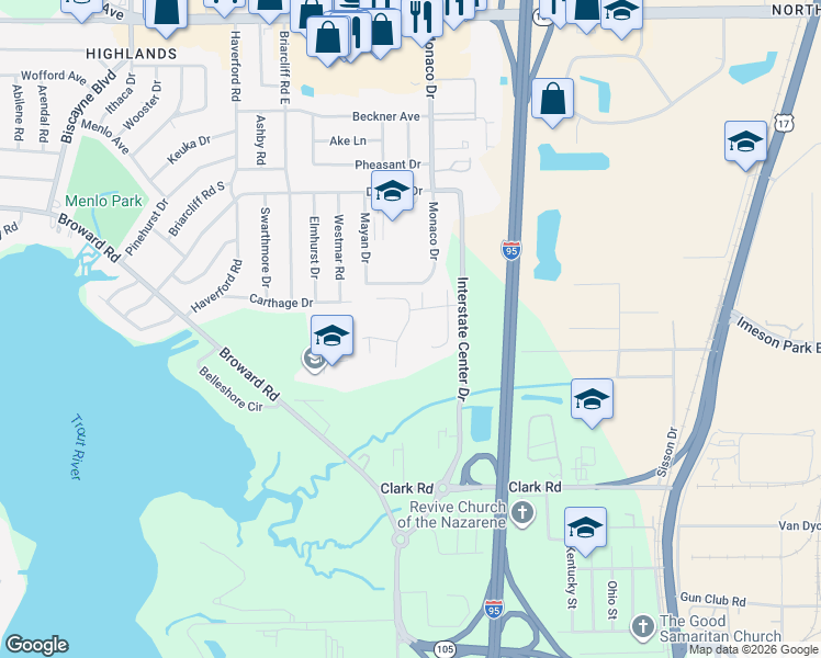 map of restaurants, bars, coffee shops, grocery stores, and more near 850 Spotted Fox Ridge Avenue in Jacksonville