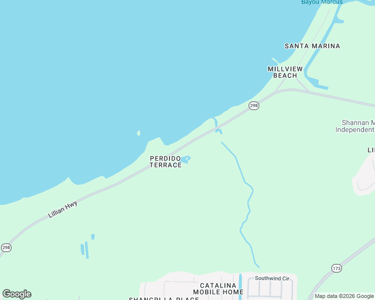 map of restaurants, bars, coffee shops, grocery stores, and more near 9913 Lillian Highway in Pensacola