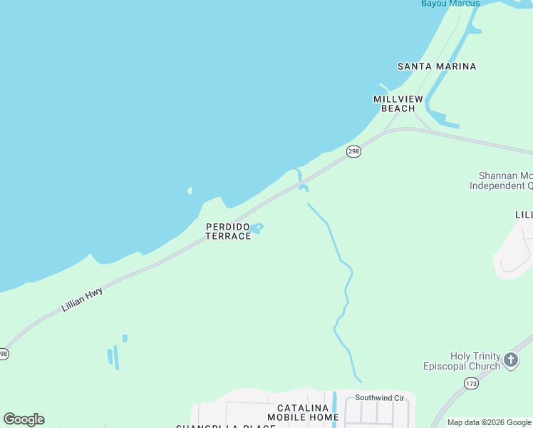 map of restaurants, bars, coffee shops, grocery stores, and more near 9913 Lillian Highway in Pensacola