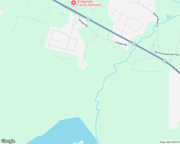 map of restaurants, bars, coffee shops, grocery stores, and more near 129 Pontchartrain Oaks Drive in Madisonville