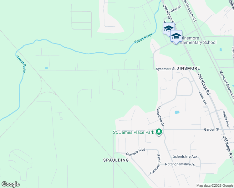 map of restaurants, bars, coffee shops, grocery stores, and more near 7560 Sycamore Street in Jacksonville