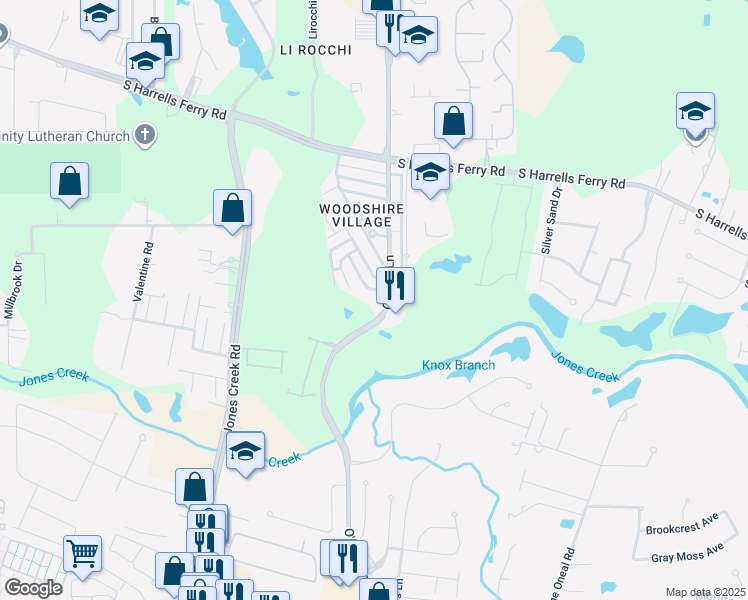 map of restaurants, bars, coffee shops, grocery stores, and more near 3650 O'Neal Lane in Baton Rouge