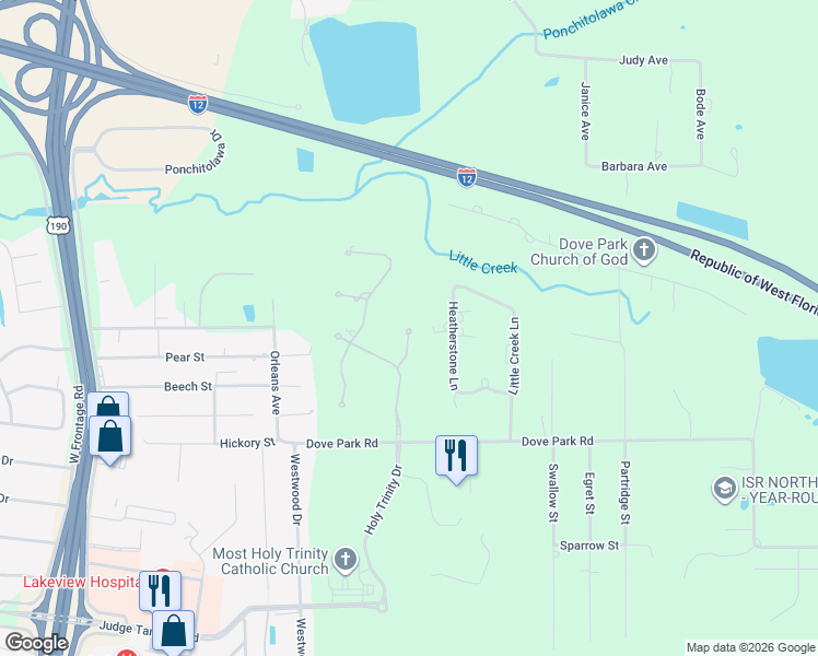 map of restaurants, bars, coffee shops, grocery stores, and more near 512 Buckthorn Circle in Covington