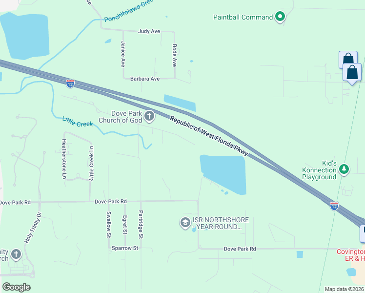 map of restaurants, bars, coffee shops, grocery stores, and more near 1008 Grey Lane in Covington
