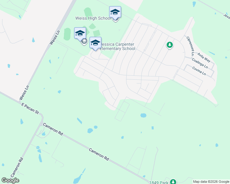 map of restaurants, bars, coffee shops, grocery stores, and more near 16705 Chateau Julien Lane in Pflugerville