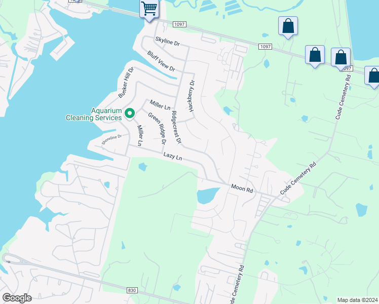 map of restaurants, bars, coffee shops, grocery stores, and more near 12371 Ridgecrest Drive in Willis