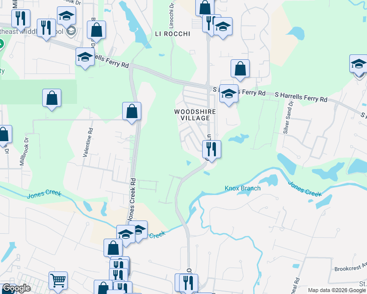 map of restaurants, bars, coffee shops, grocery stores, and more near 3463 Yorkfield Drive in Baton Rouge