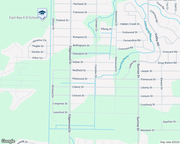 map of restaurants, bars, coffee shops, grocery stores, and more near 6658 Redfield Street in Navarre