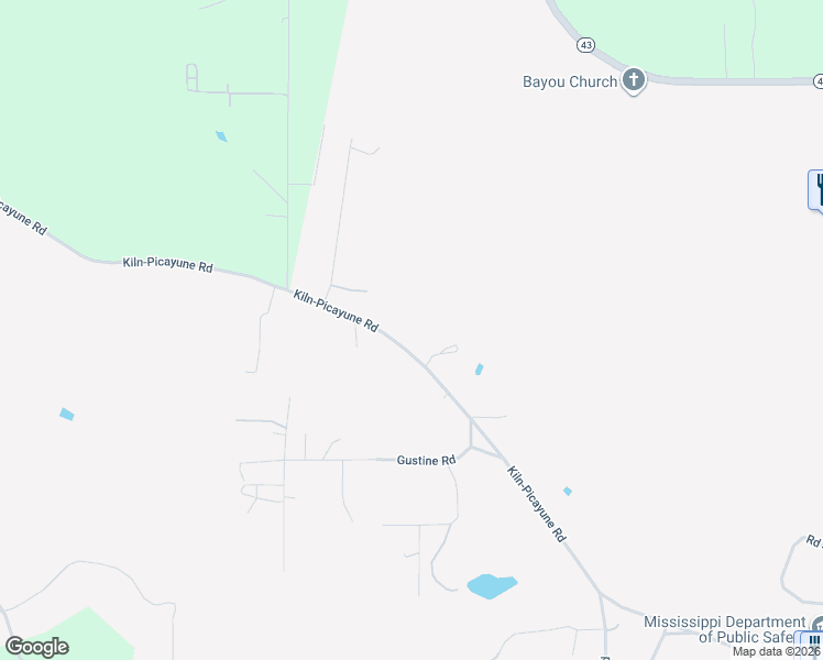 map of restaurants, bars, coffee shops, grocery stores, and more near 7410 Kiln-Picayune Road in Kiln