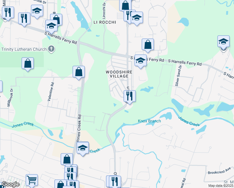 map of restaurants, bars, coffee shops, grocery stores, and more near 3463 Yorkfield Drive in Baton Rouge