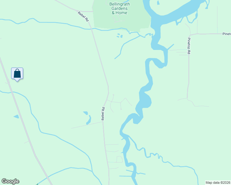 map of restaurants, bars, coffee shops, grocery stores, and more near 13050 Rebel Road in Theodore