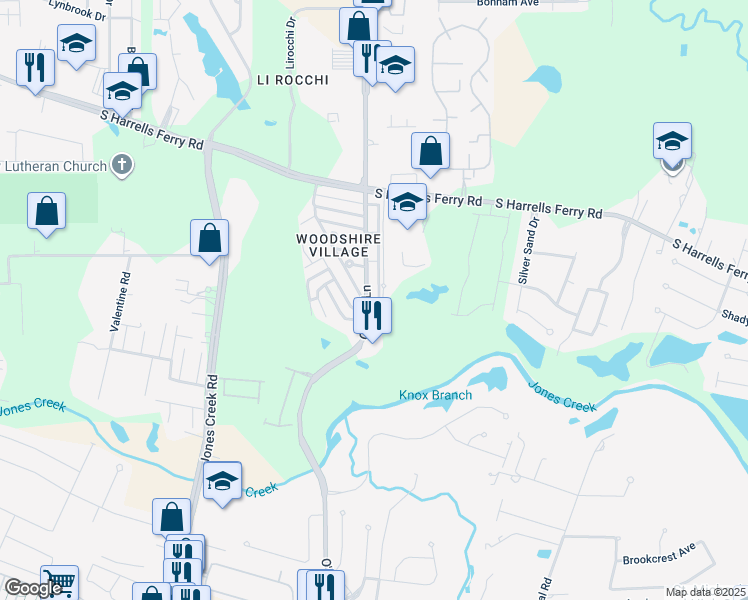 map of restaurants, bars, coffee shops, grocery stores, and more near 3411 O'Neal Lane in Baton Rouge