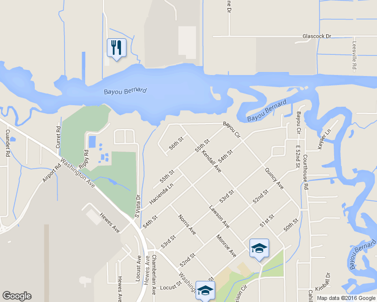 map of restaurants, bars, coffee shops, grocery stores, and more near 30 55th Street in Gulfport