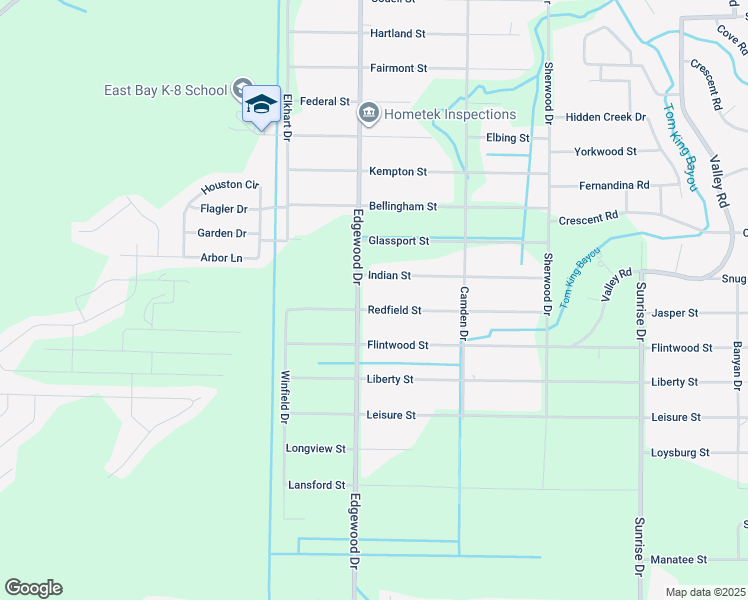 map of restaurants, bars, coffee shops, grocery stores, and more near 2379 Edgewood Drive in Navarre