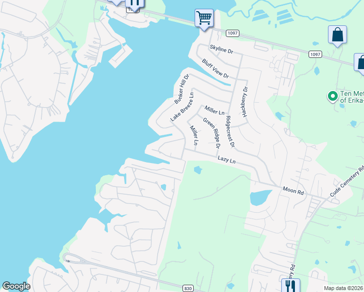 map of restaurants, bars, coffee shops, grocery stores, and more near 13569 Lake Breeze Lane in Willis