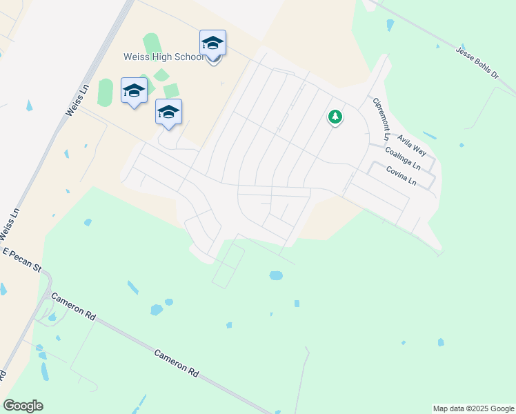 map of restaurants, bars, coffee shops, grocery stores, and more near 5809 Antioch Avenue in Pflugerville