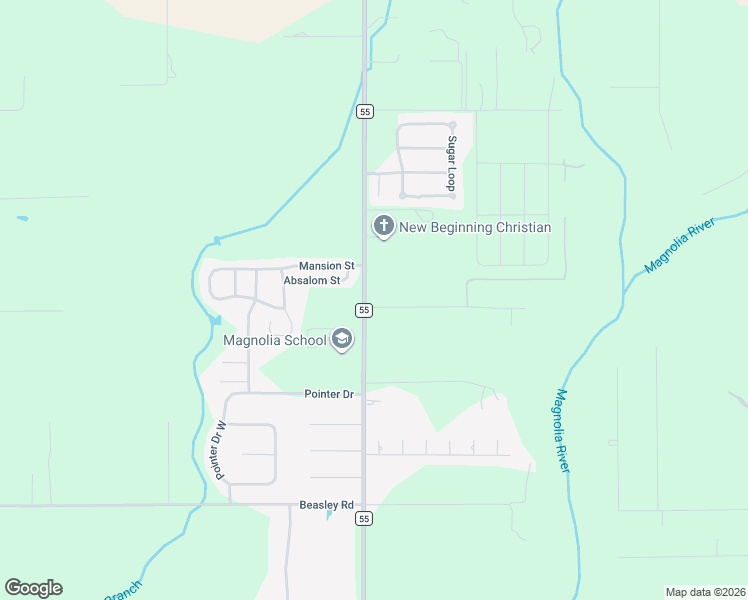 map of restaurants, bars, coffee shops, grocery stores, and more near 13516 County Road 55 in Foley
